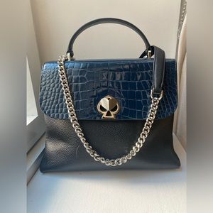 kate spade new york romy snake embossed top handle
